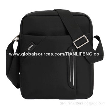Canvas leather messenger travel shoulder bag for men